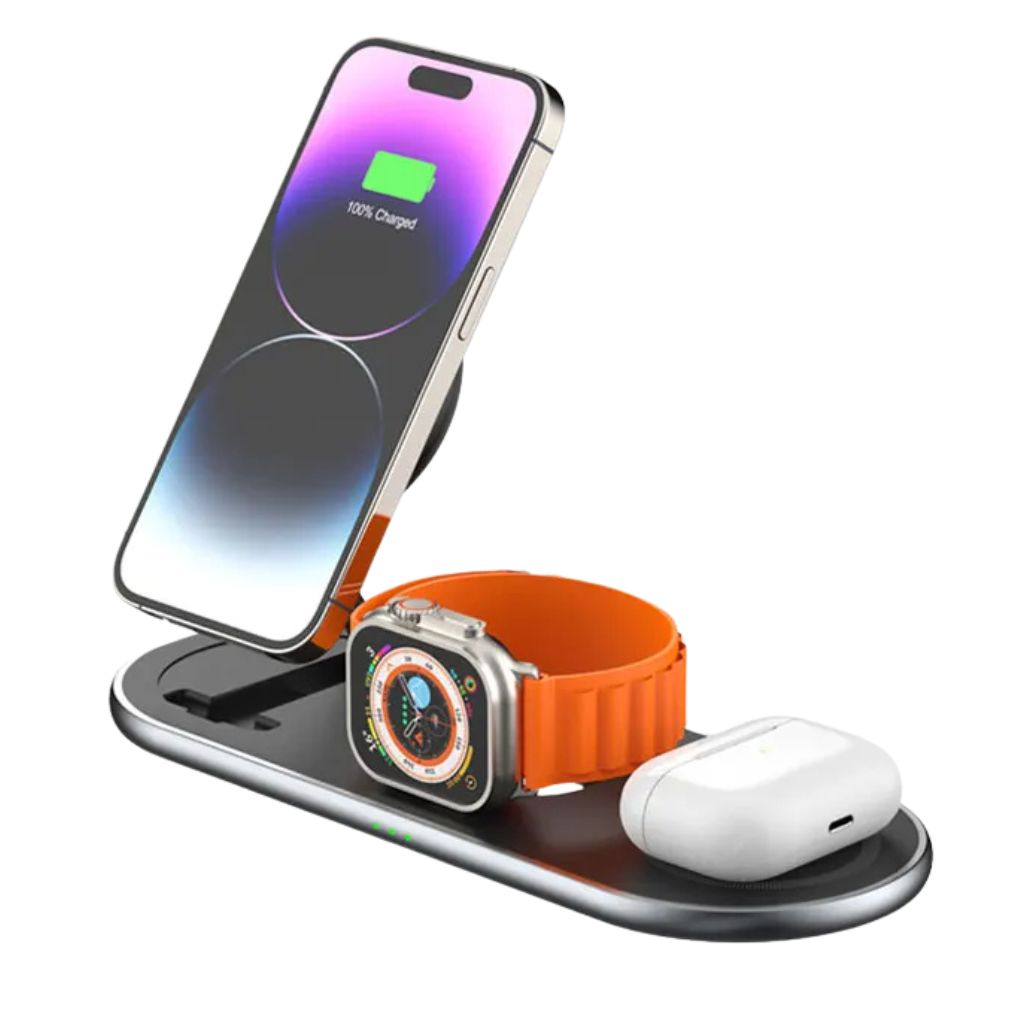 3 in 1 Wireless Charger for Apple iPhone, AirPods, & Apple Watch