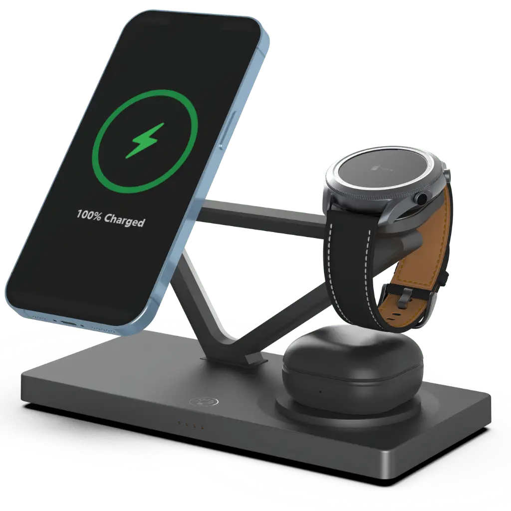 3 in 1 Magnetic Charger for Samsung Black