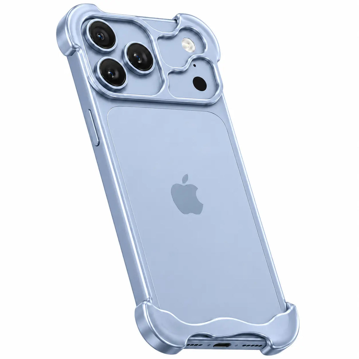 Glacier sculpted phone case shown at an angle from the rear #color_Glacier