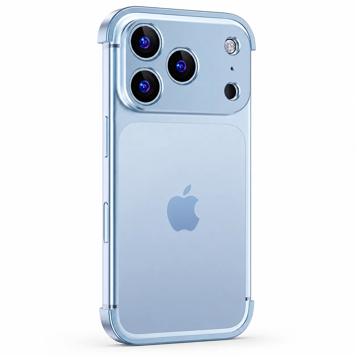 Minimal open-back metal phone bumper #color_Glacier