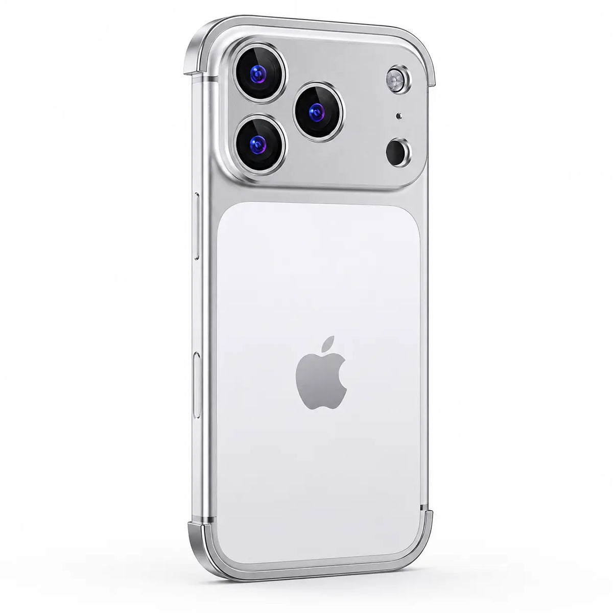 Minimal open-back metal phone bumper #color_Titanium Gray