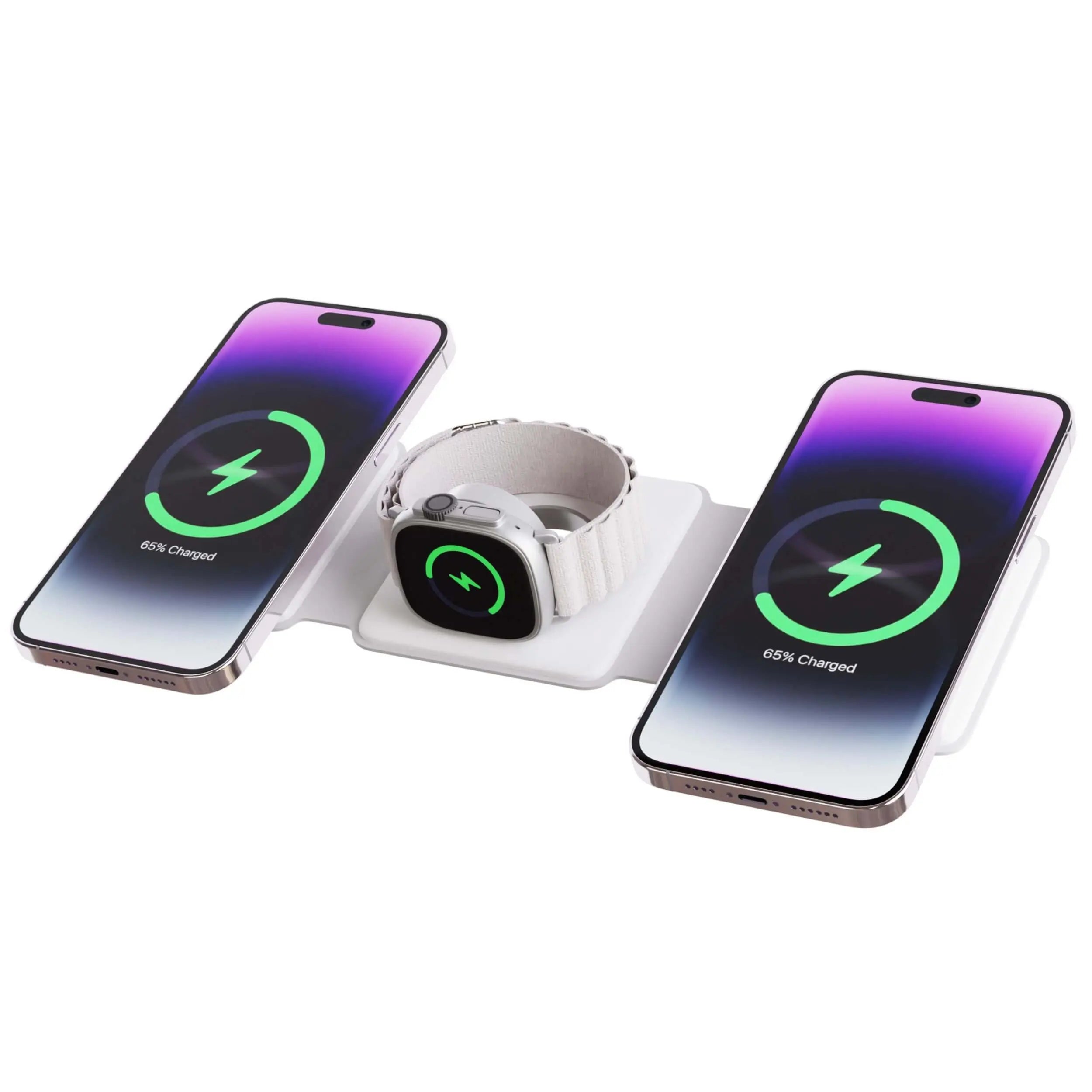 3 in 1 Portable Wireless Travel Charger for Apple iPhone Apple Watch and AirPods Evolved Chargers